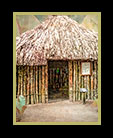 replica of a thatch house in Belize thumbnail